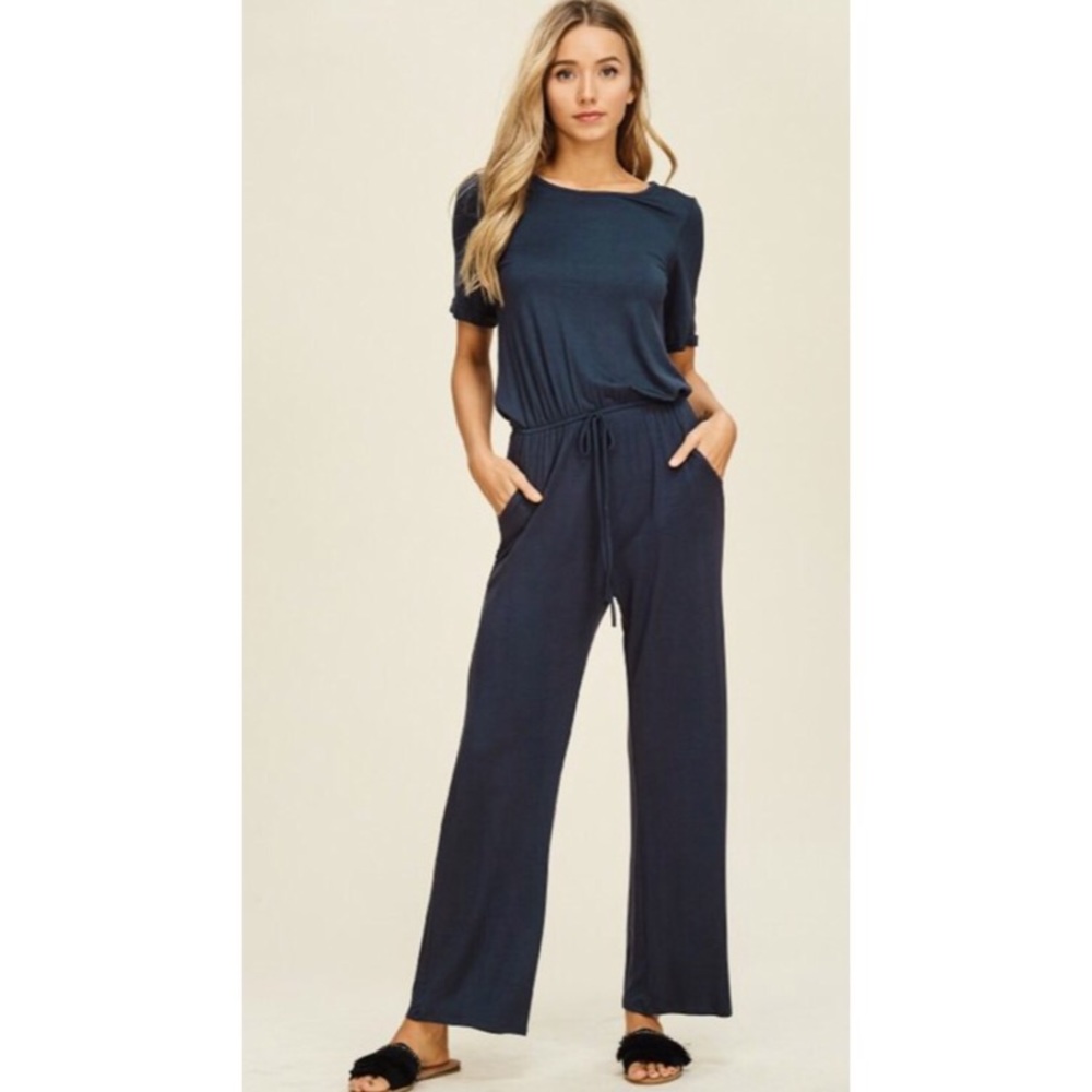 Short Sleeve Jumpsuit - Picture 1 of 3